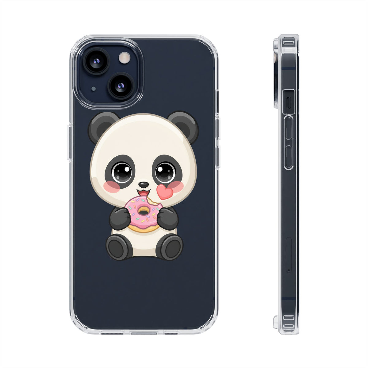 Kawaii Panda Phone Case with Donut
