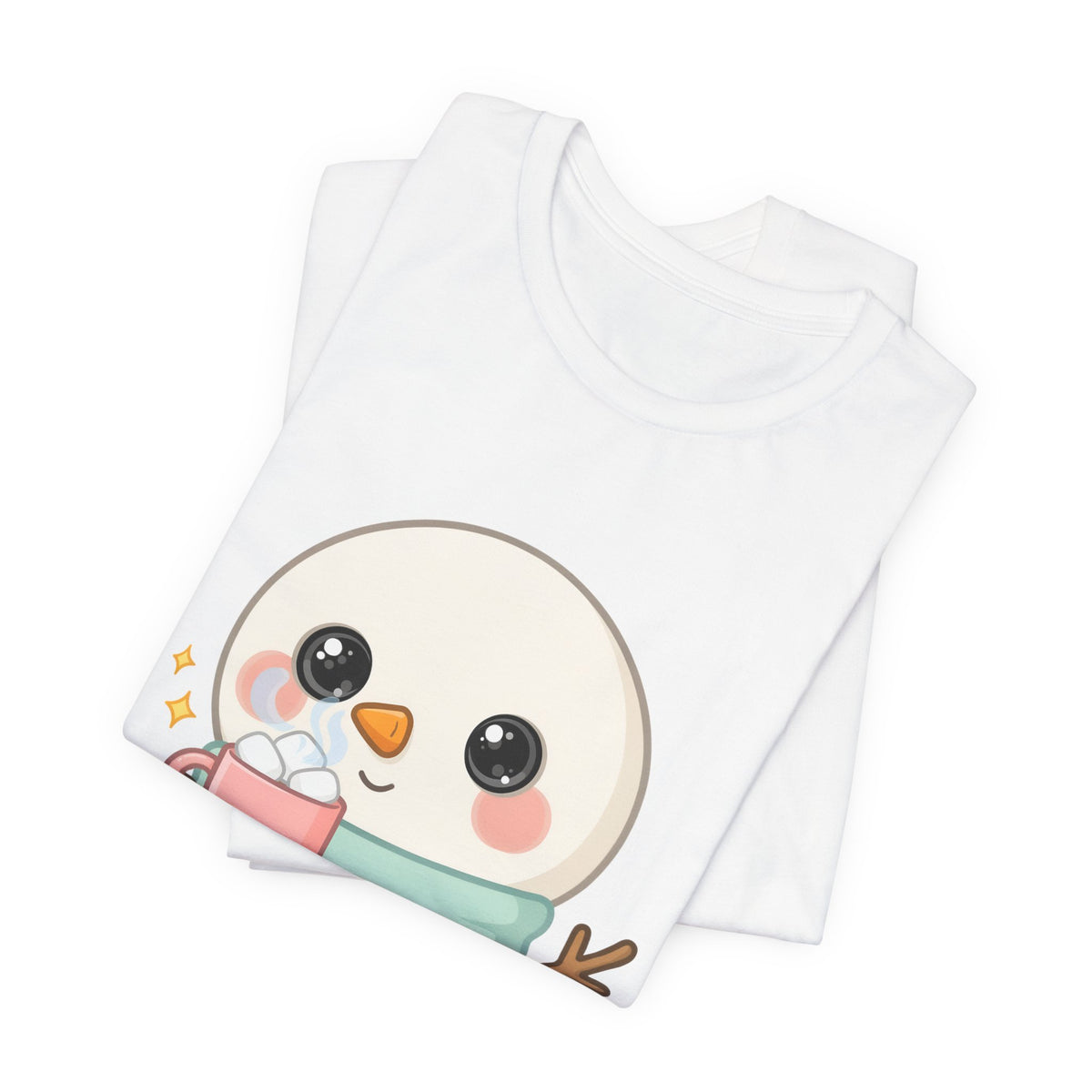 Kawaii Snowman T-Shirt for Cozy Cocoa Breaks