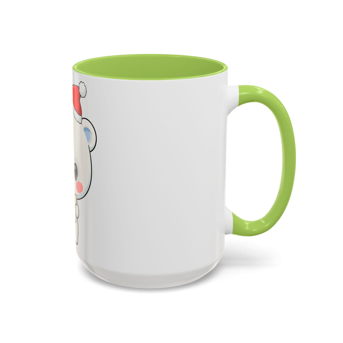 Kawaii Polar Bear Christmas Mug – Santa Letter Accent Mug