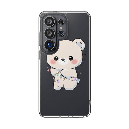 Kawaii Polar Bear Phone Case with Fairy Lights