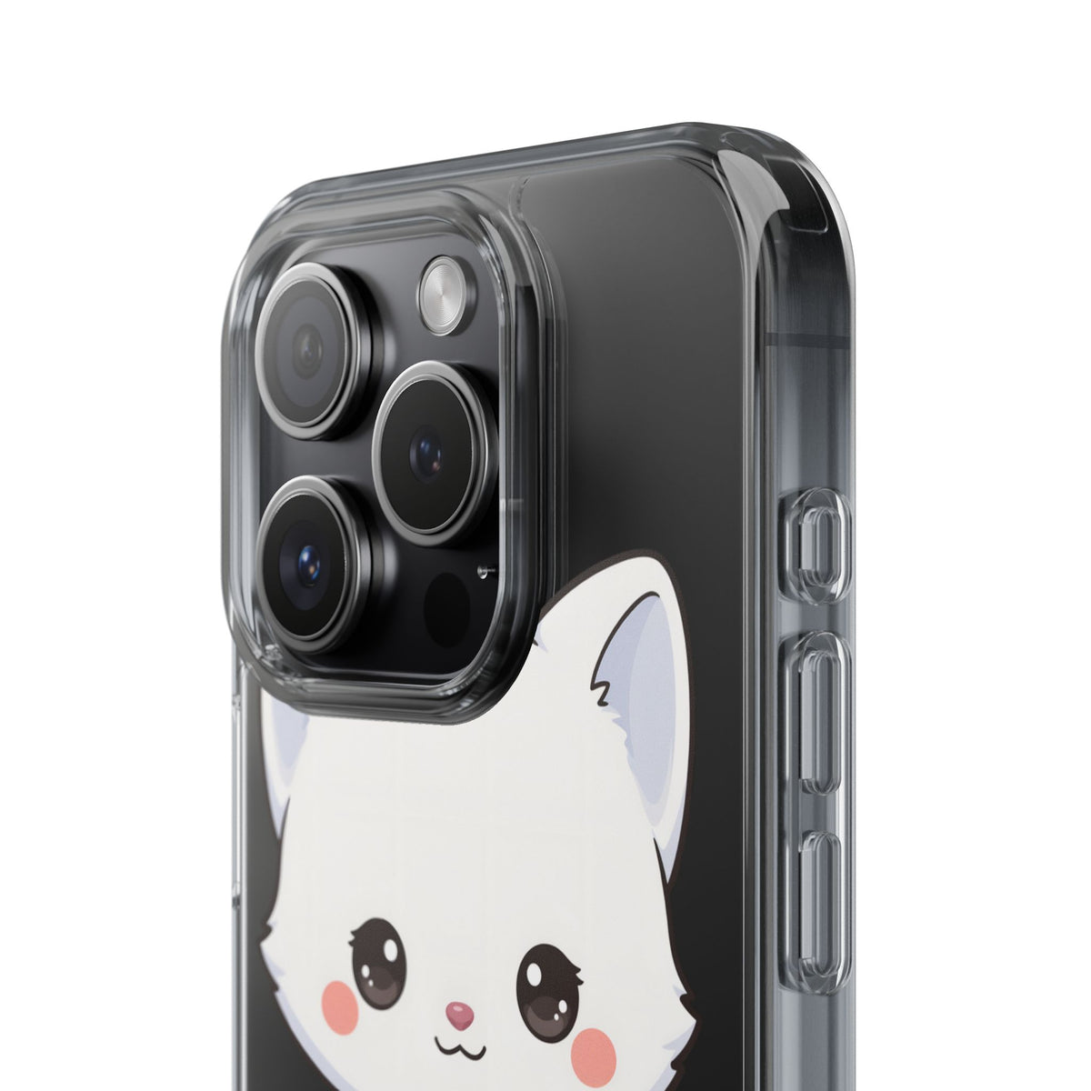 Christmas Fox Clear Phone Case, Kawaii Cookie Baker