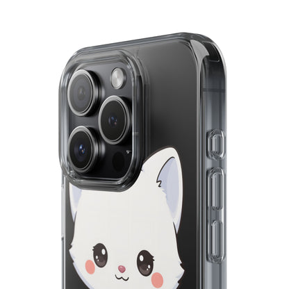 Christmas Fox Clear Phone Case, Kawaii Cookie Baker