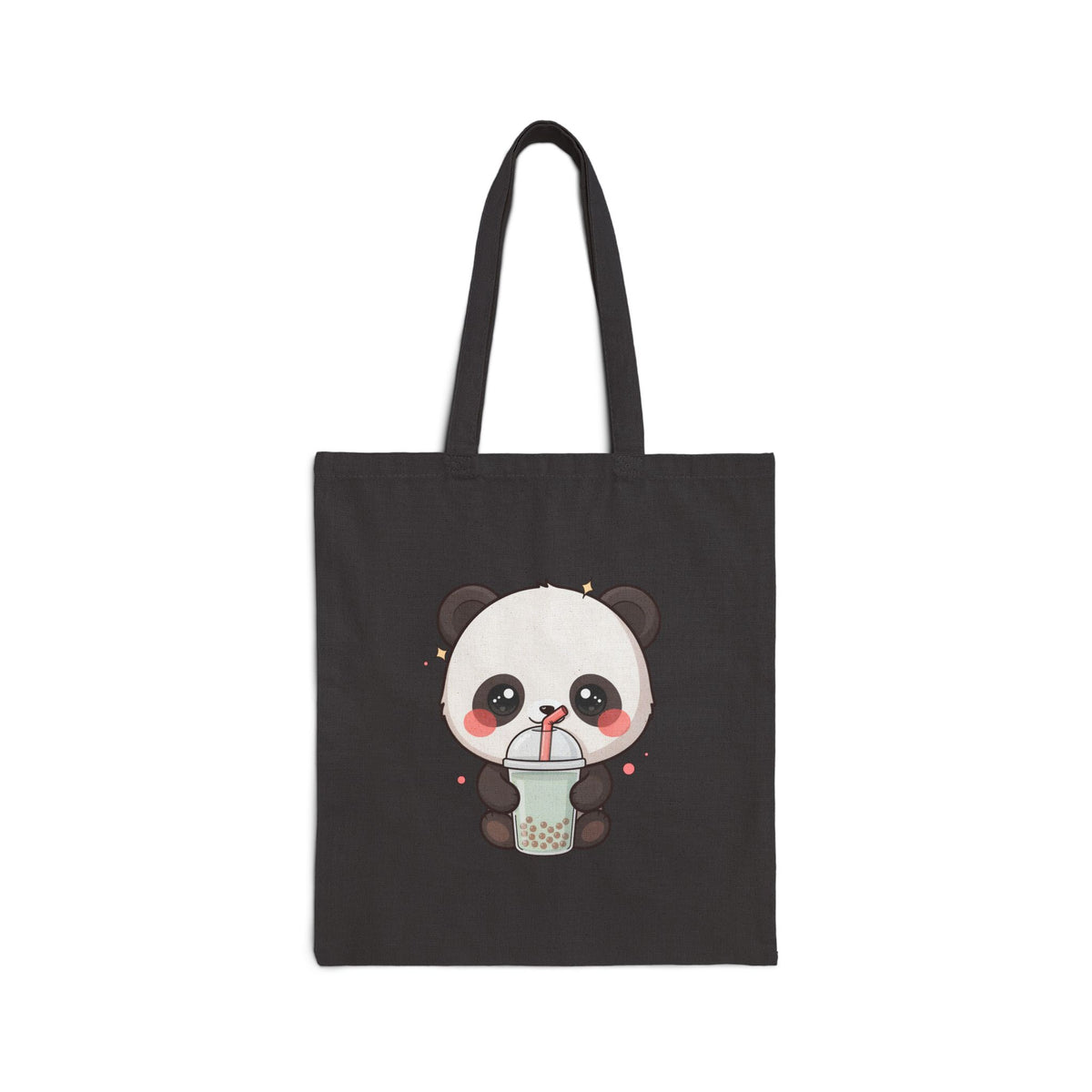 Kawaii Panda Tote Bag for Bubble Tea Lovers