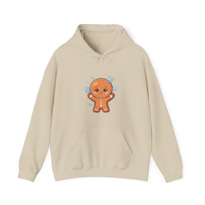 Kawaii Gingerbread Hoodie, Cute Snowflake Catcher Sweatshirt