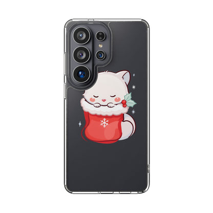 Christmas Fox Phone Case, Cute Holiday Stocking Gift