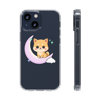 Kawaii Shiba Inu Phone Case – Crescent Moon Cutie