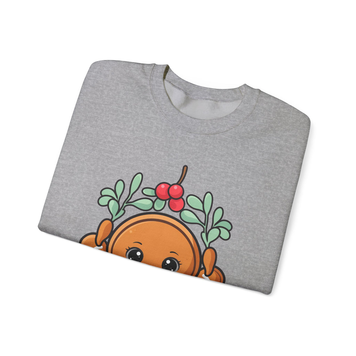 Kawaii Gingerbread Sweatshirt, Cute Christmas Crewneck