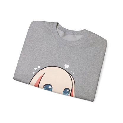 Kawaii Sushi Bunny Sweatshirt, Cute Chibi Crewneck