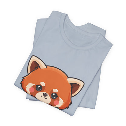 Kawaii Red Panda T-Shirt, Cozy Blanket Chibi Animal Tee