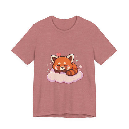 Kawaii Red Panda T-Shirt, Cute Sleeping Animal Tee