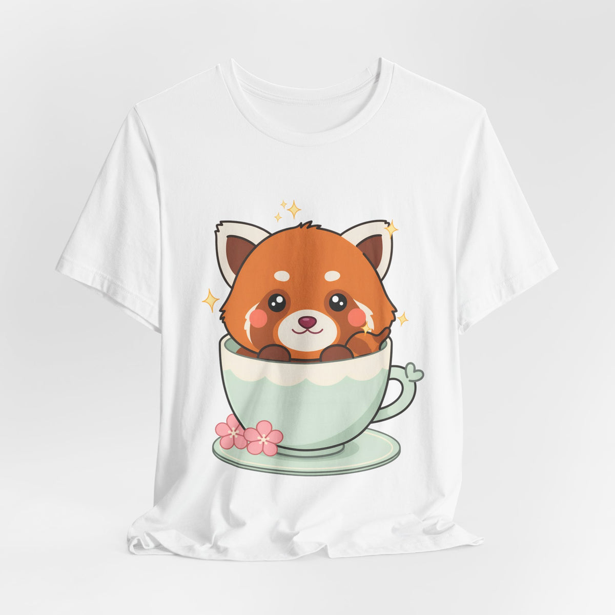 Kawaii Red Panda T-Shirt, Cute Tea Lover Gift