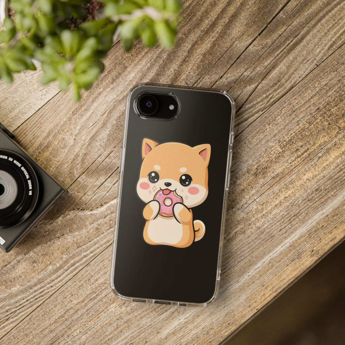 Kawaii Shiba Inu Phone Case with Donut