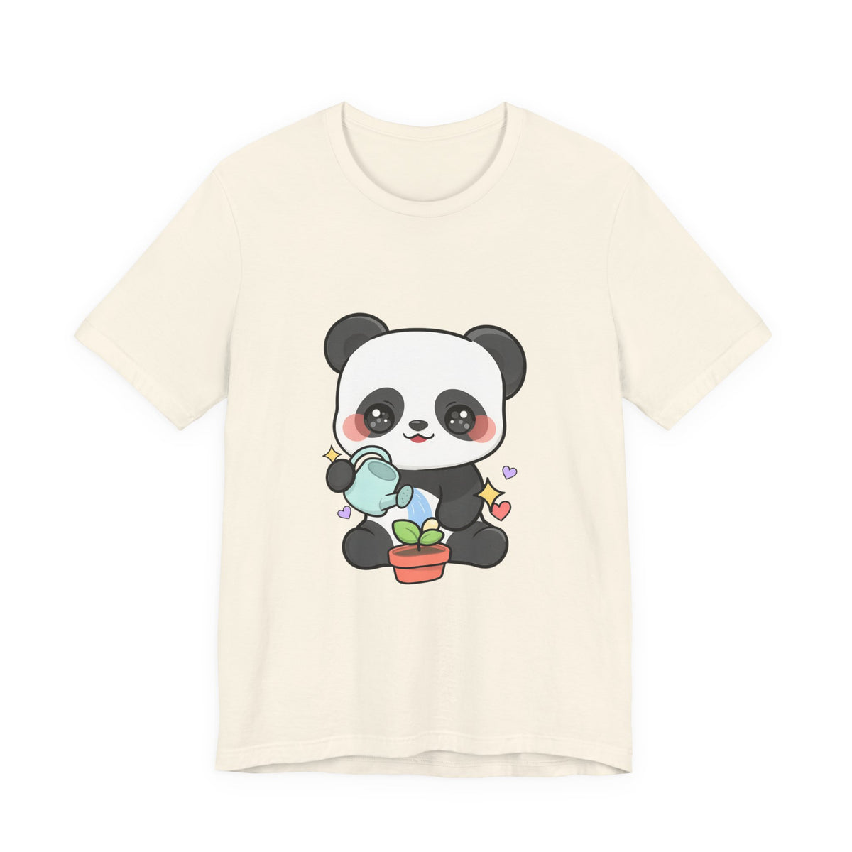 Kawaii Panda T-Shirt, Cute Plant Lover Gift