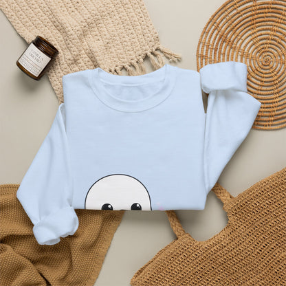 Cute Snowman Christmas Sweatshirt, Kawaii Holiday Crewneck