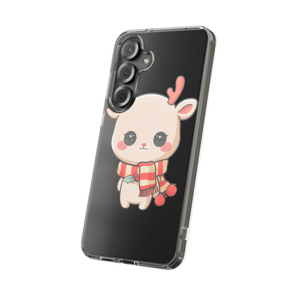 Christmas Reindeer Phone Case, Cute Kawaii Holiday Gift