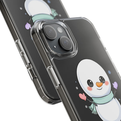 Kawaii Snowman Clear Impact-Resistant Case
