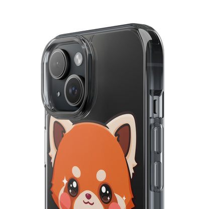 Red Panda Sushi Phone Case, Cute Kawaii Clear Case