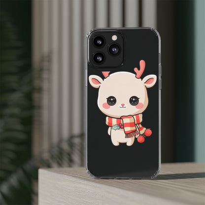 Christmas Reindeer Phone Case, Cute Kawaii Holiday Gift