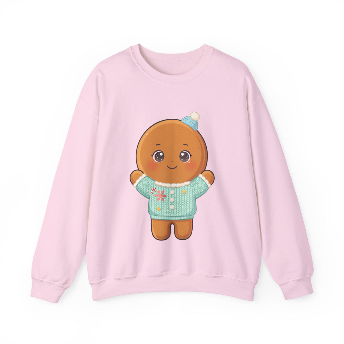 Kawaii Gingerbread Sweatshirt, Cute Christmas Crewneck