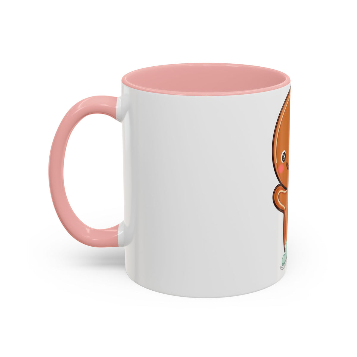 Gingerbread Man Ice Skating Accent Coffee Mug