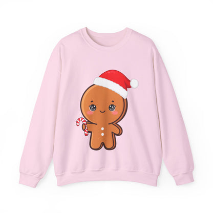 Christmas Gingerbread Sweatshirt, Cute Kawaii Holiday Crewneck