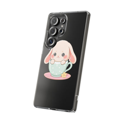 Kawaii Bunny Phone Case, Cute Teacup Rabbit
