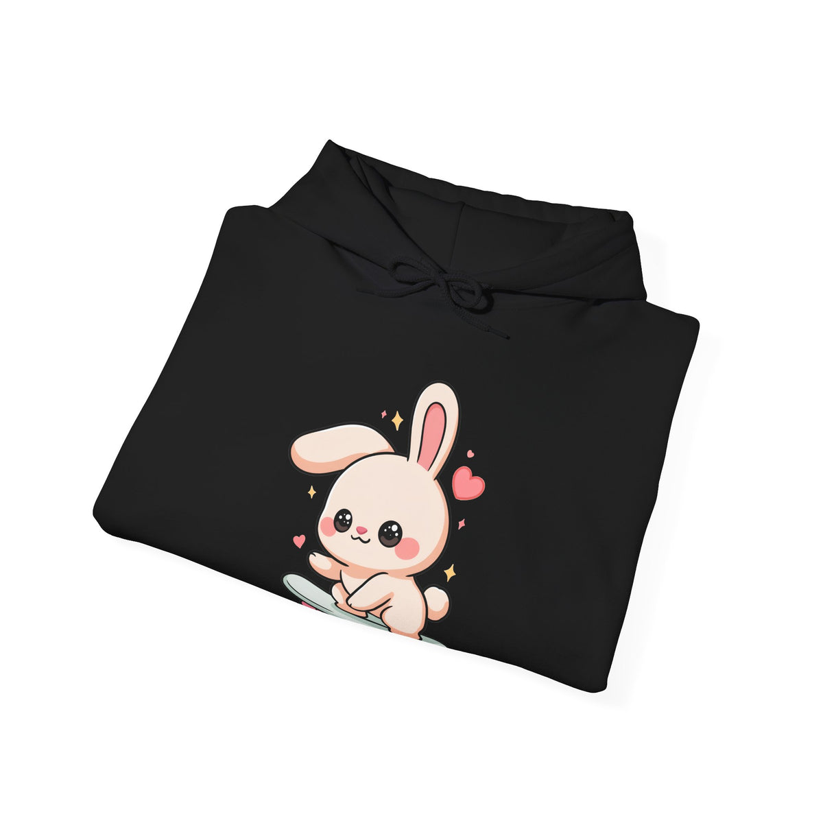 Kawaii Bunny Skateboard Hoodie, Cute Skater Gift