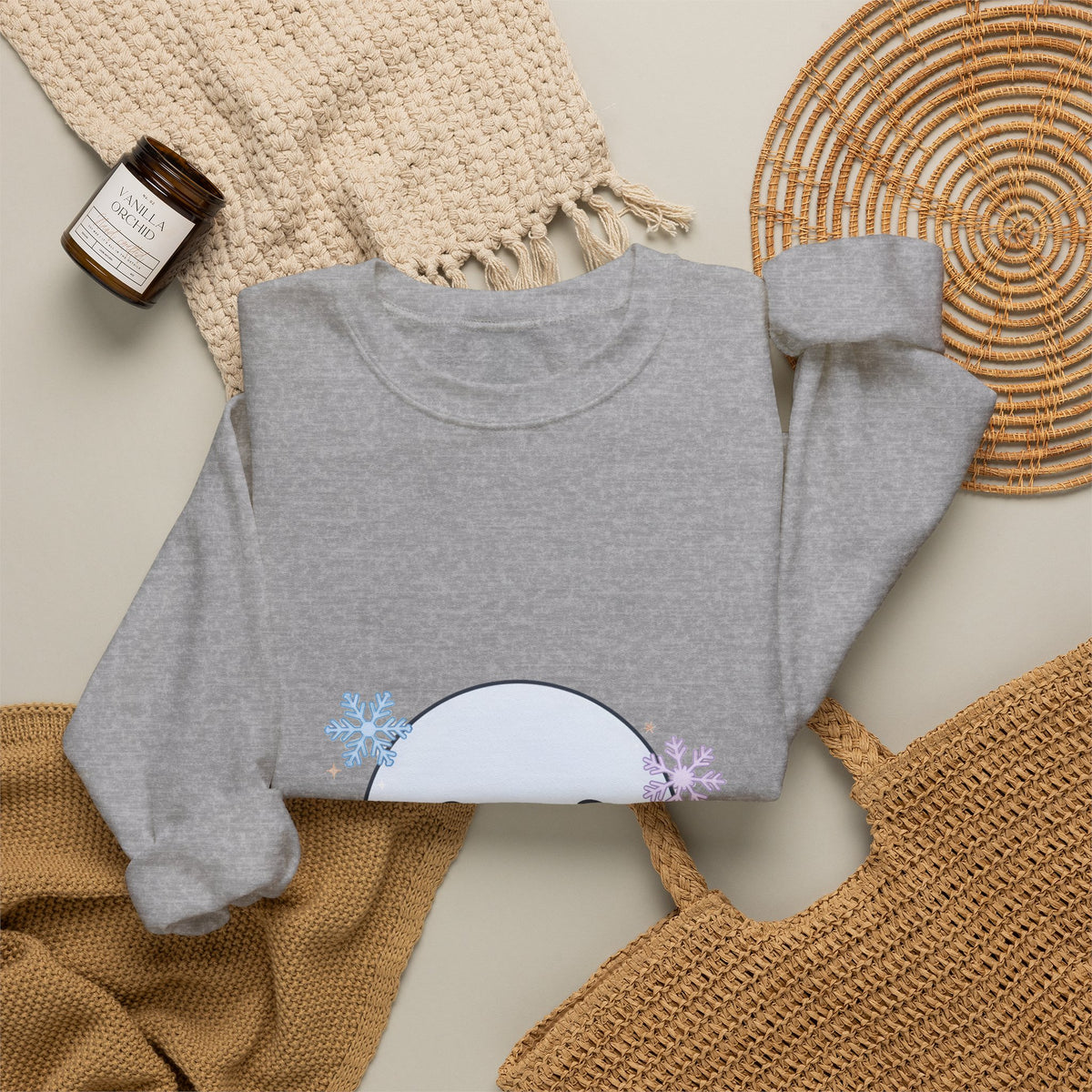 Kawaii Snowman Sweatshirt – Cute Winter Crewneck