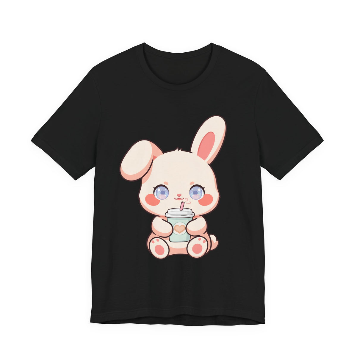Kawaii Bunny Coffee T-Shirt: Cute Latte Lover Tee