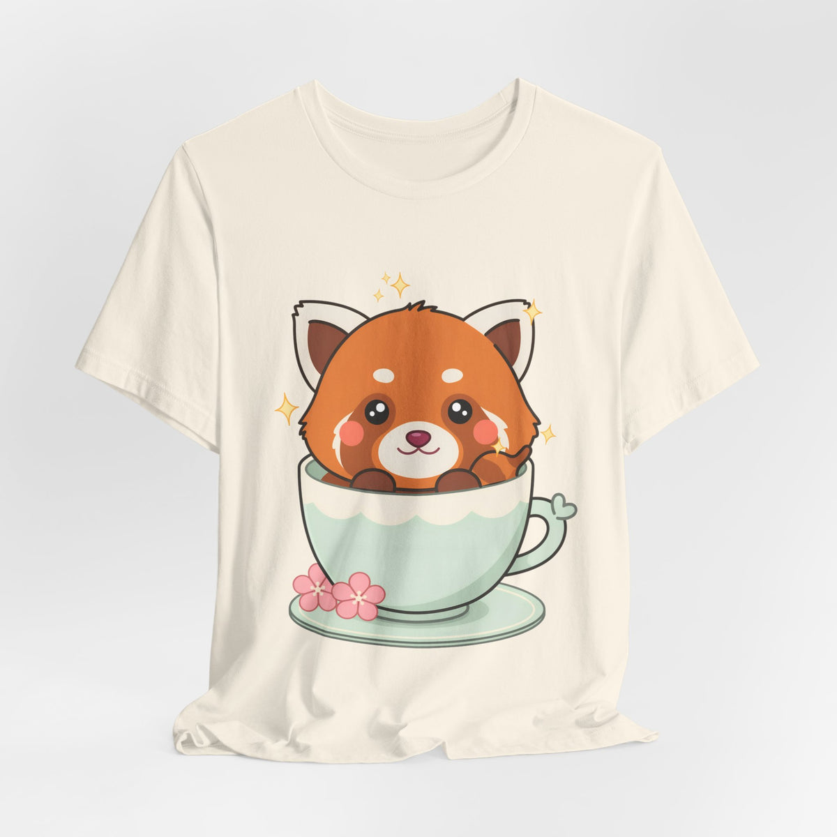 Kawaii Red Panda T-Shirt, Cute Tea Lover Gift
