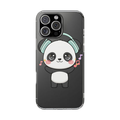 Kawaii Panda Phone Case with Headphones