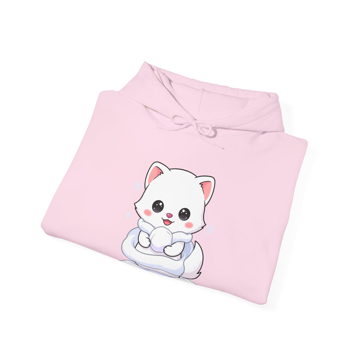 Kawaii Arctic Fox Hoodie, Cute Winter Animal Sweatshirt