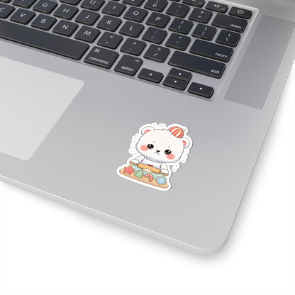 Christmas Baking Polar Bear Sticker for Holiday Cheer