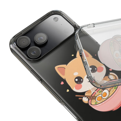 Kawaii Shiba Inu Ramen Clear Impact-Resistant Case