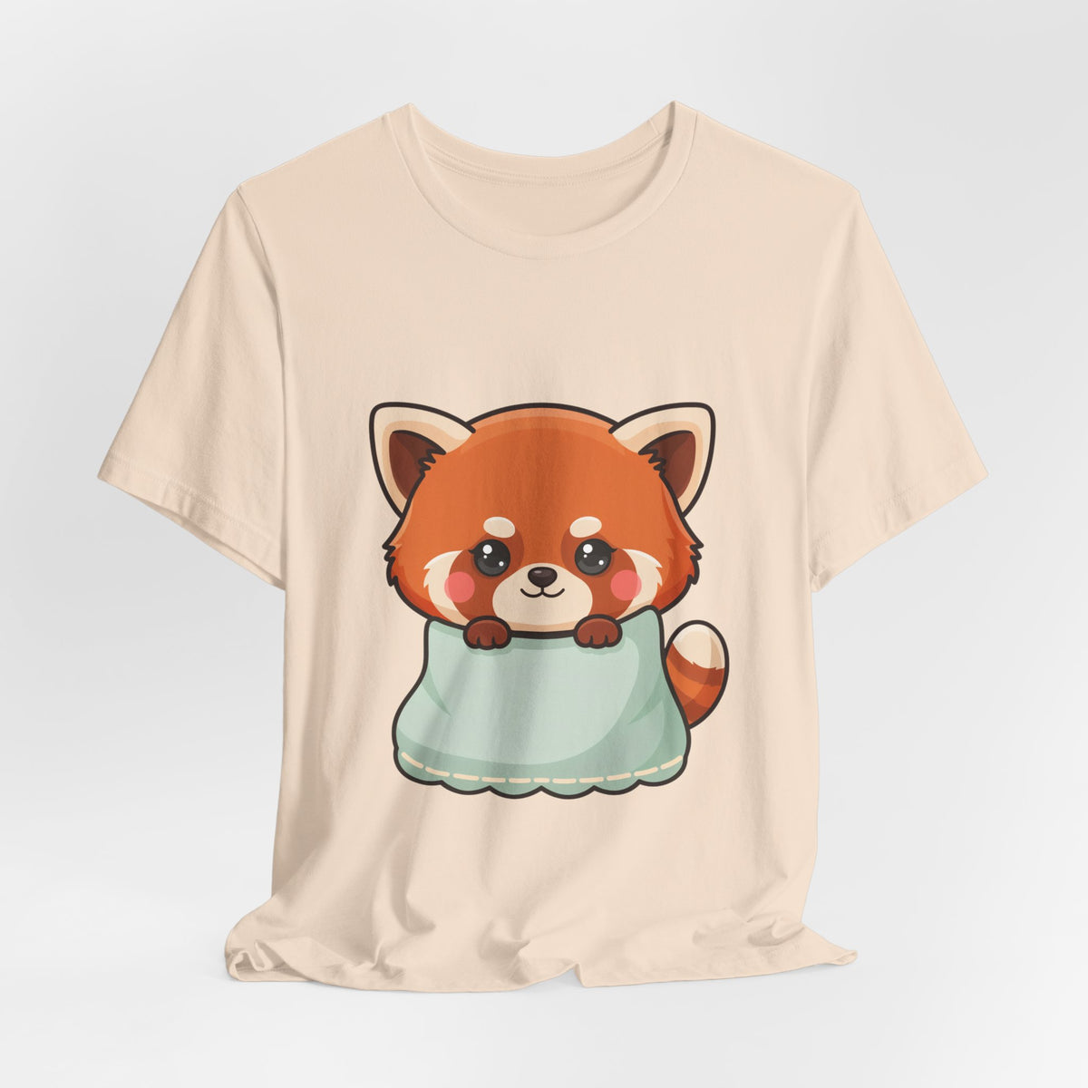 Kawaii Red Panda T-Shirt, Cozy Blanket Chibi Animal Tee