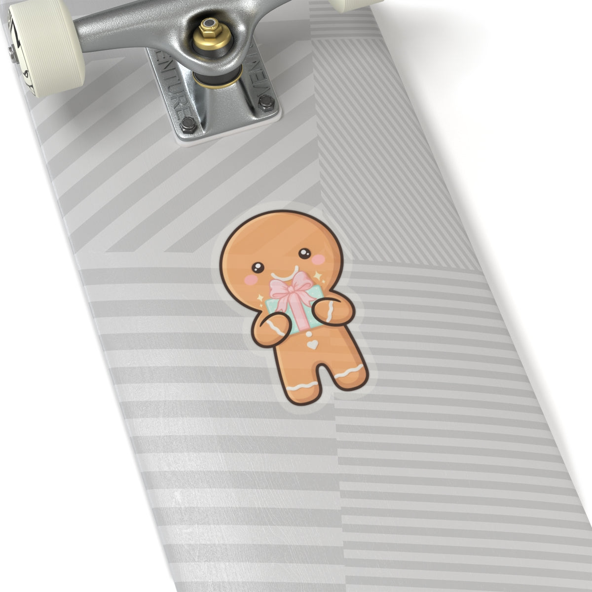 Gingerbread Gift Sticker for Holiday Journals and Laptops