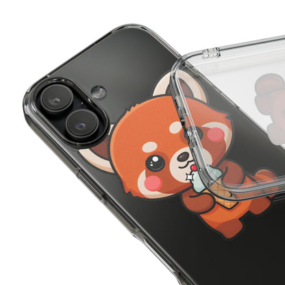 Kawaii Red Panda Phone Case with Ice Cream