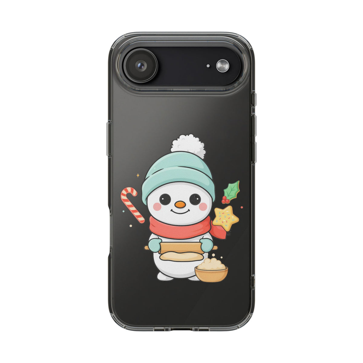 Christmas Snowman Phone Case, Cute Cookie Baker