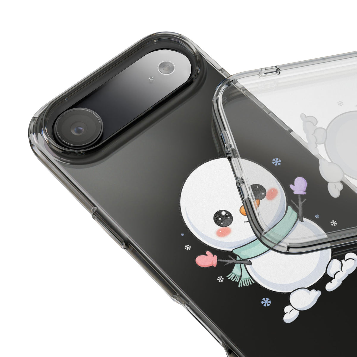 Kawaii Snowman Clear Impact-Resistant Case