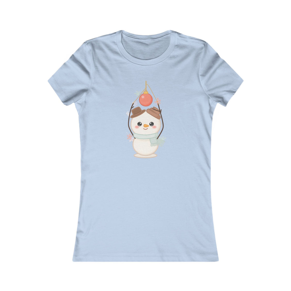 Kawaii Christmas Snowman Women's Favorite Tee