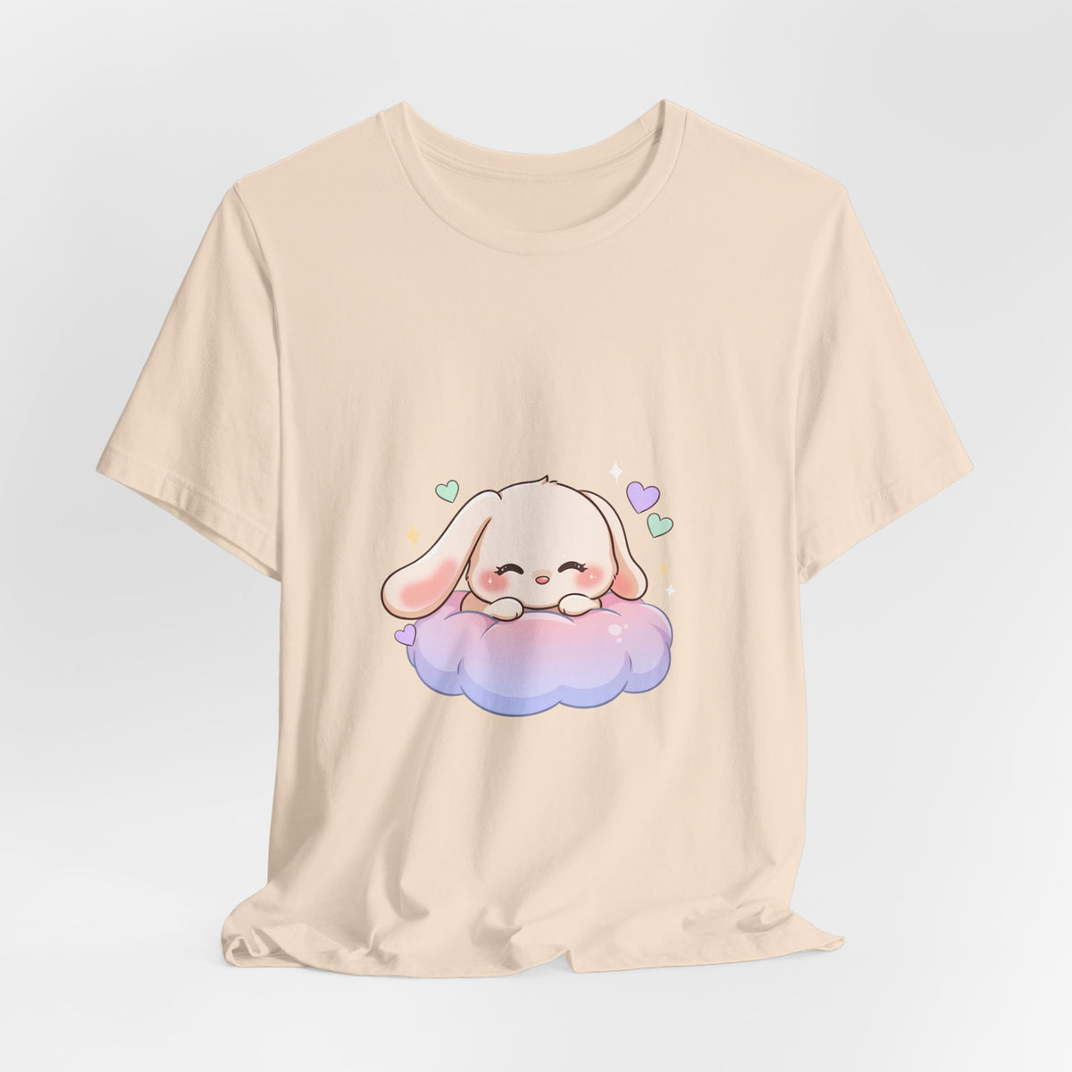 Kawaii Sleeping Bunny Tee, Cute Cloud Nap Unisex Shirt
