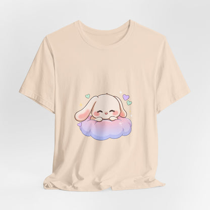 Kawaii Sleeping Bunny Tee, Cute Cloud Nap Unisex Shirt