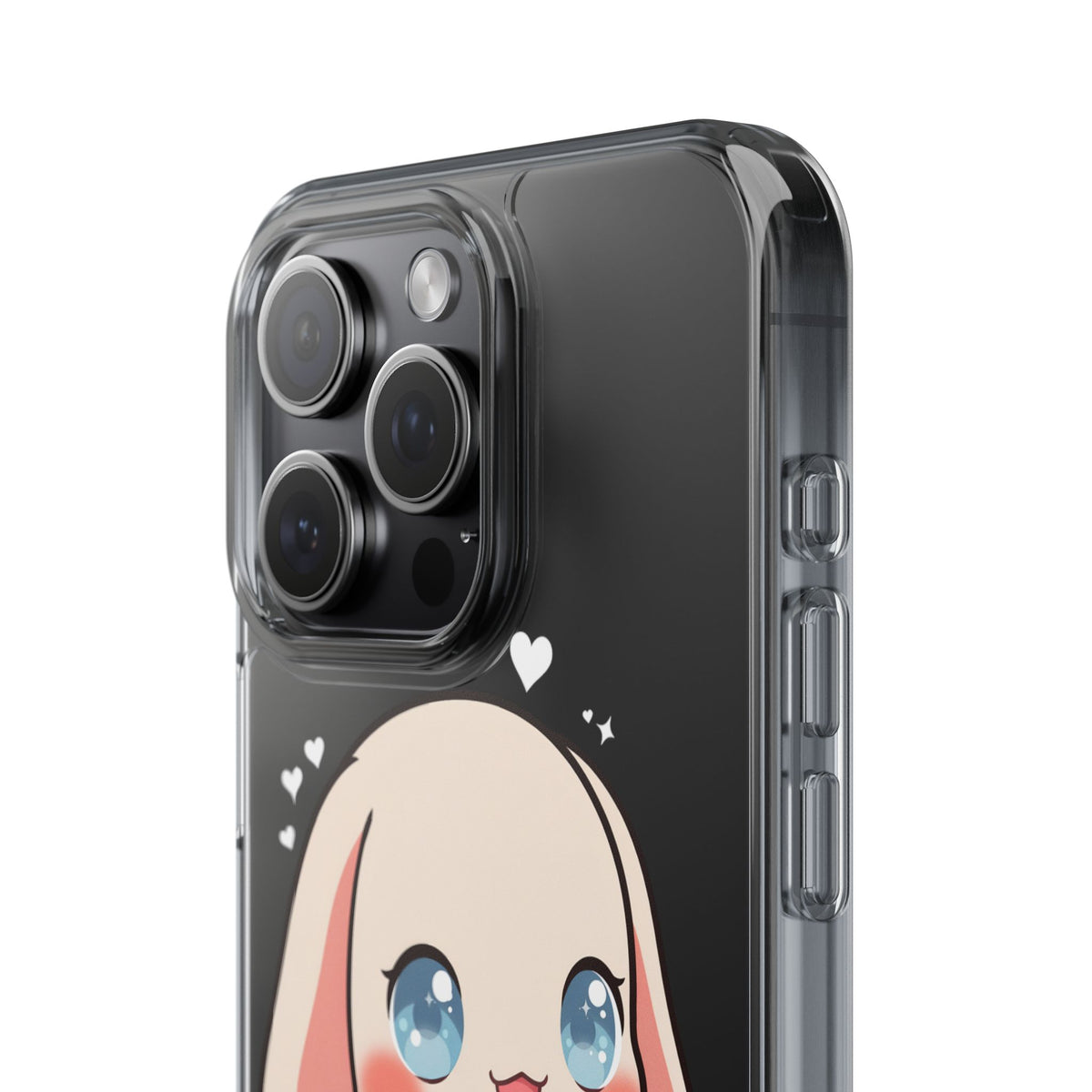 Kawaii Bunny Sushi Phone Case, Clear Impact-Resistant