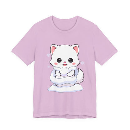 Kawaii Arctic Fox T-Shirt for Cute Winter Style