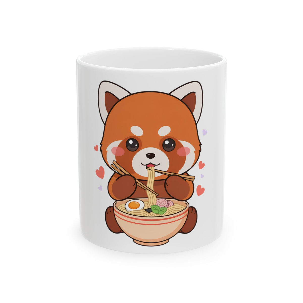 Cute Red Panda Ramen Mug for Cozy Breaks