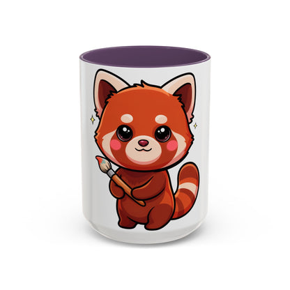 Kawaii Red Panda Accent Coffee Mug for Creative Days