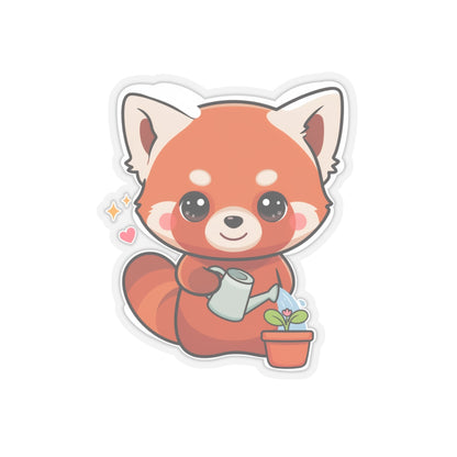 Red Panda Plant Lover Sticker for Gardening Gifts