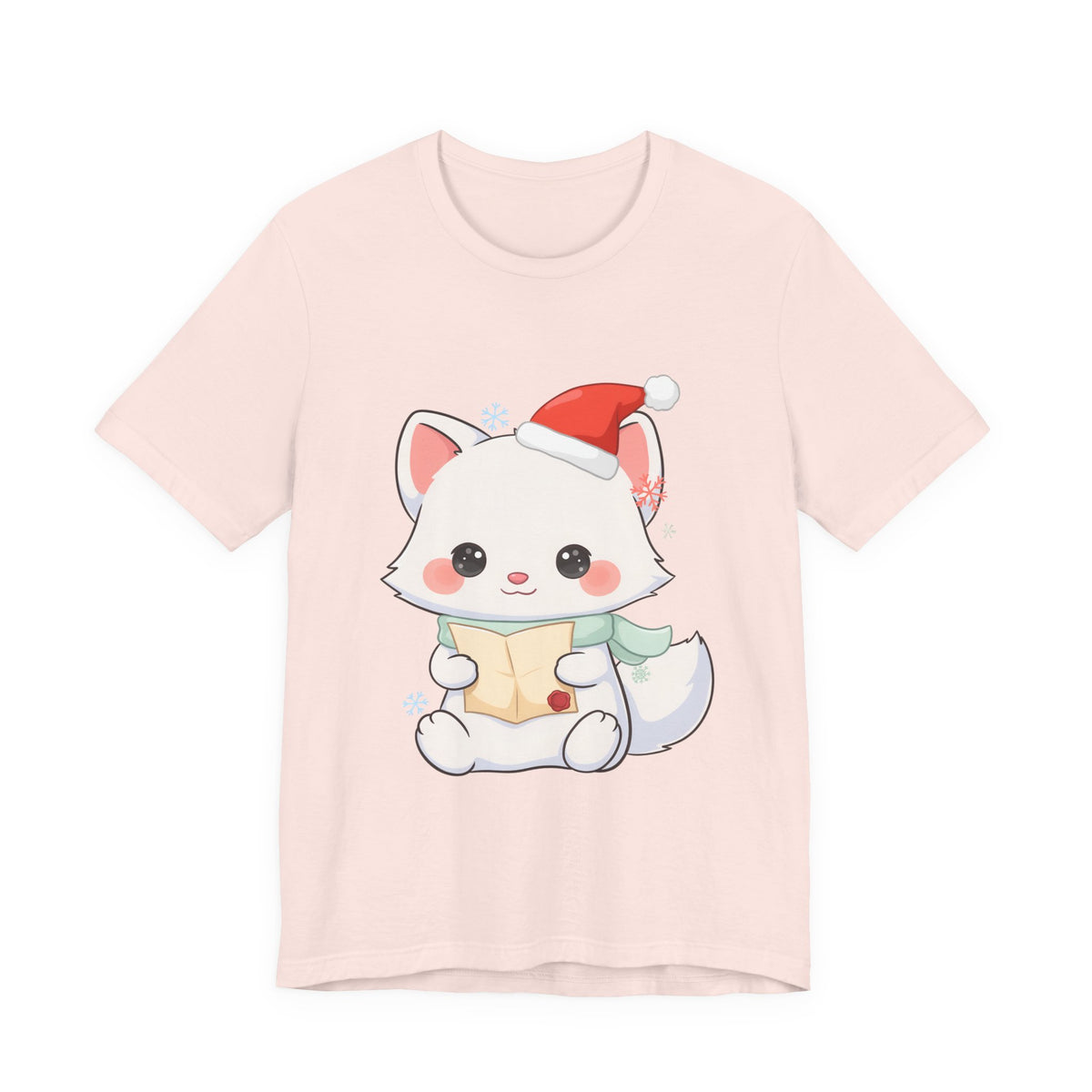 Christmas Arctic Fox T-Shirt for Cozy Holiday Readers
