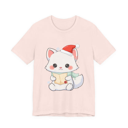 Christmas Arctic Fox T-Shirt for Cozy Holiday Readers