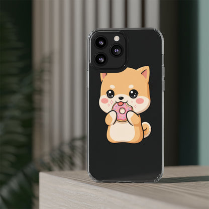 Kawaii Shiba Inu Phone Case with Donut
